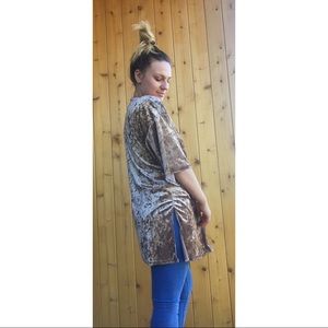 Caution to the wind velvet kimono